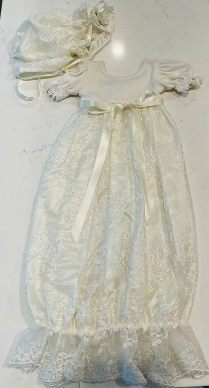 Girl's Two Piece Lace Alana Sack With Hat