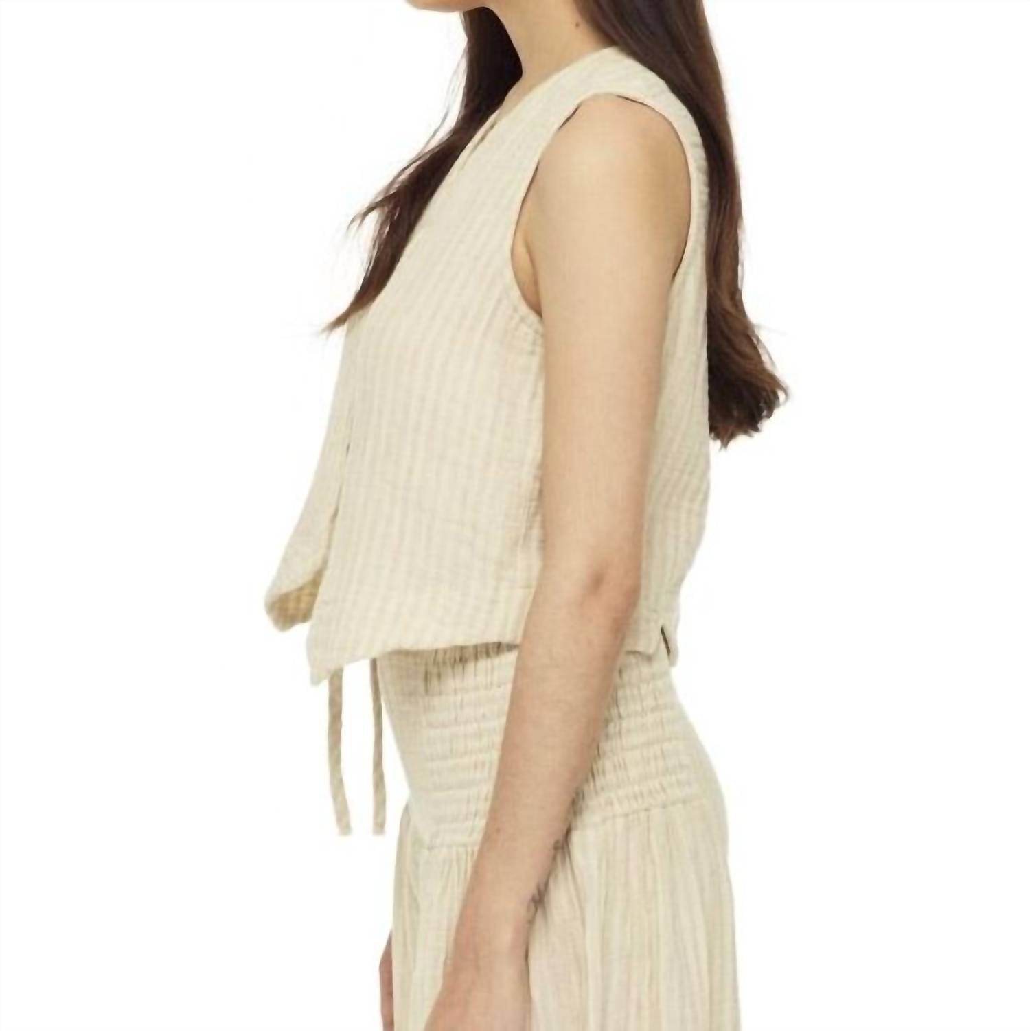 BLANCA - Striped Cotton Vest - Rack Hunt -