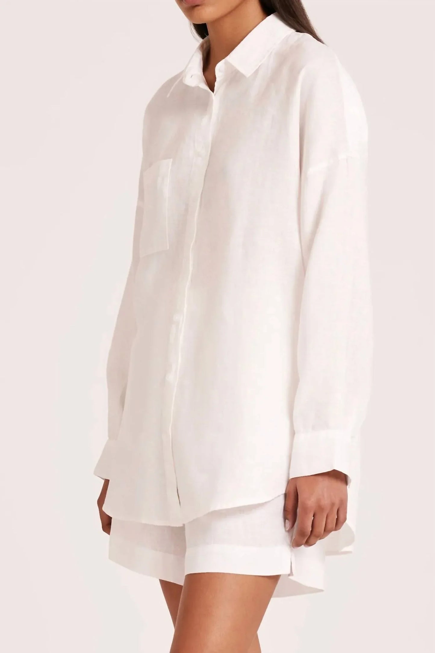Nude Lucy - Lounge Heritage Linen Shirt - side view - Rack Hunt