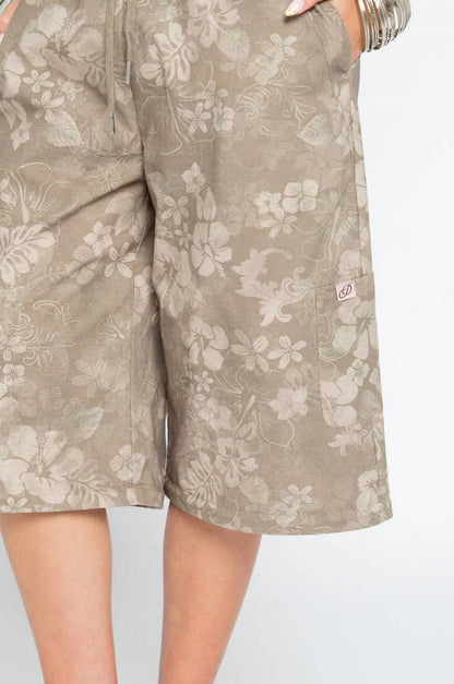 Women's Hibiscus 2 In 1 Shorts And Trouser