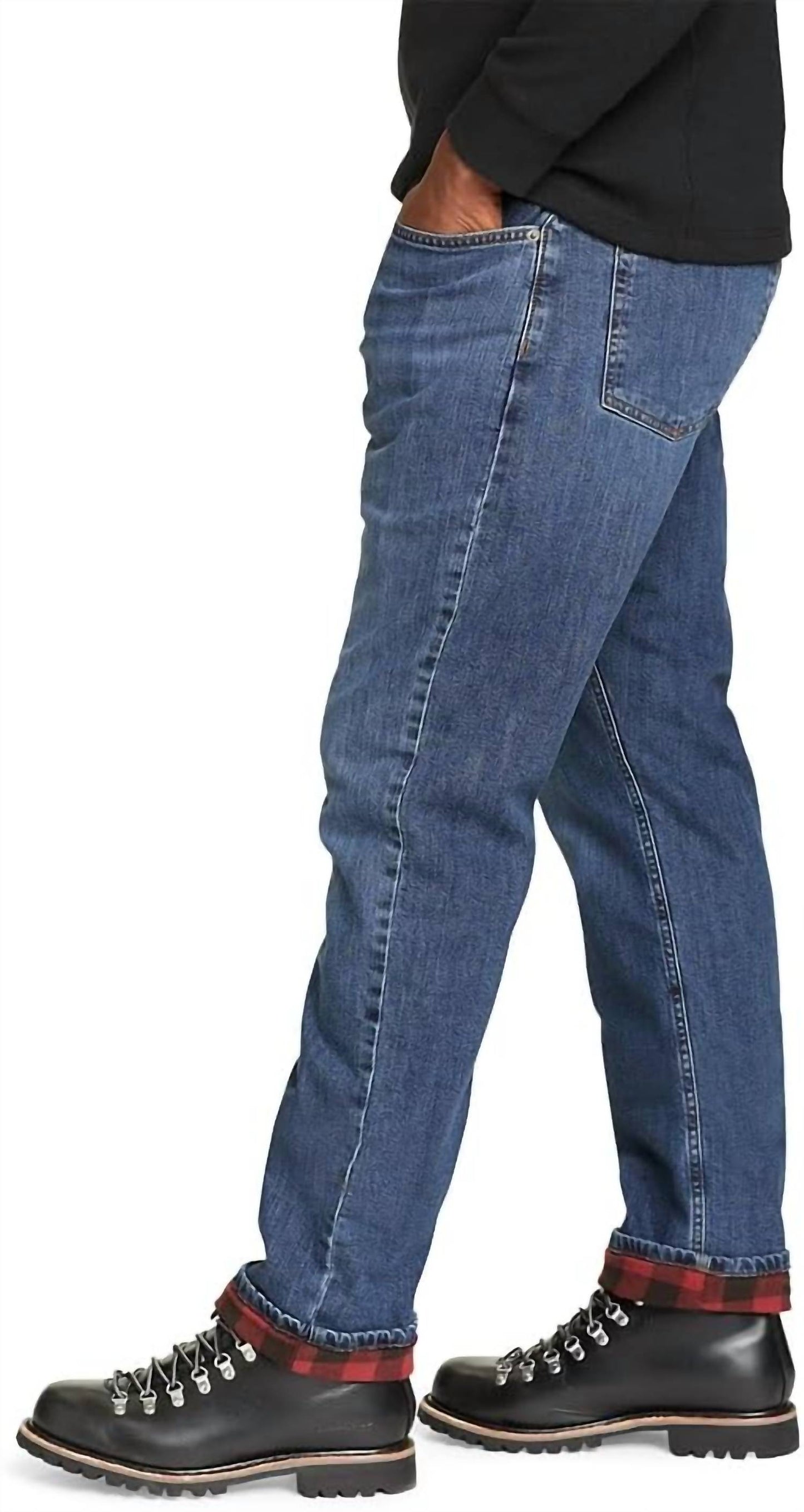 H2low Flex Flannel Lined Straight Leg Jeans