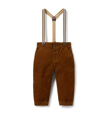 Kid's Suspender Corduroy Pant