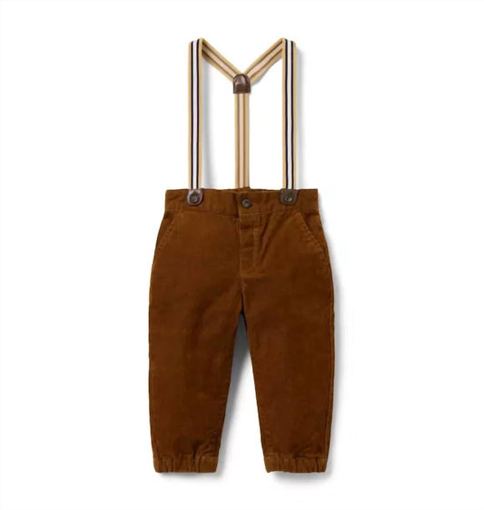 Kid's Suspender Corduroy Pant