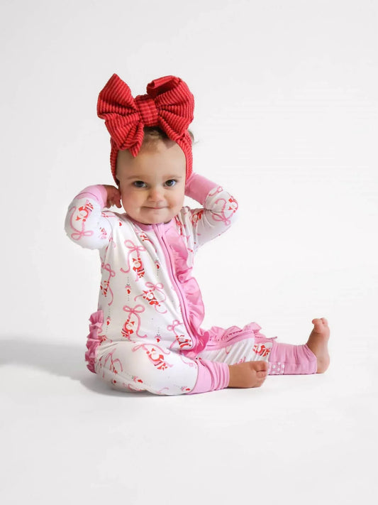 Small Shop - Santa Baby Bamboo Convertible Zip Romper - Rack Hunt
