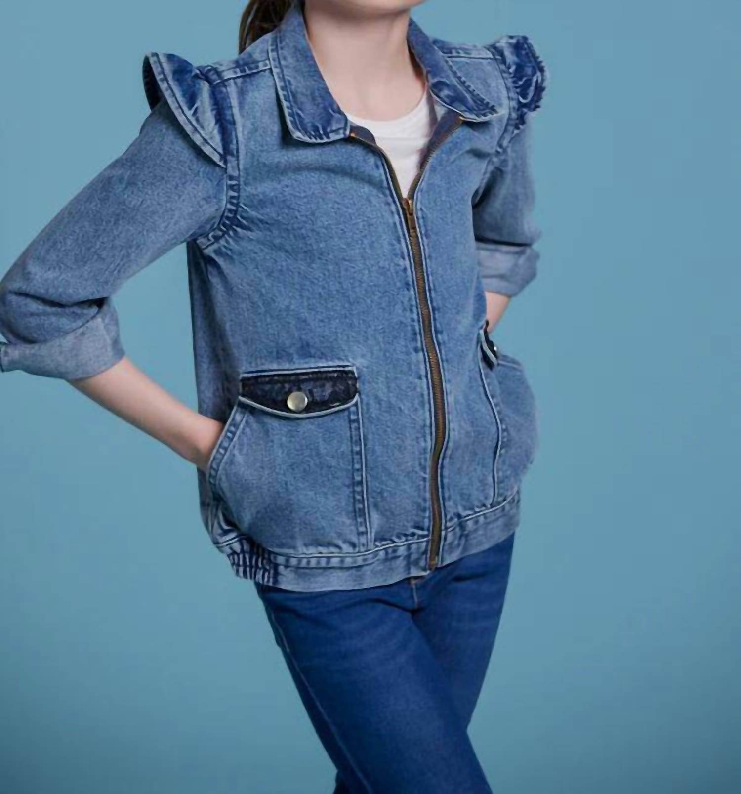 Sasha+Z - Lace Denim Jacket - Rack Hunt -