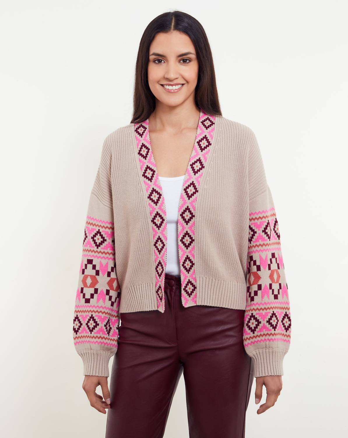 Thea Aztec Edge To Edge Cardi Top