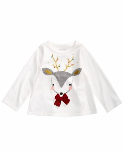 Infant Boys Reindeer Applique T-shirt