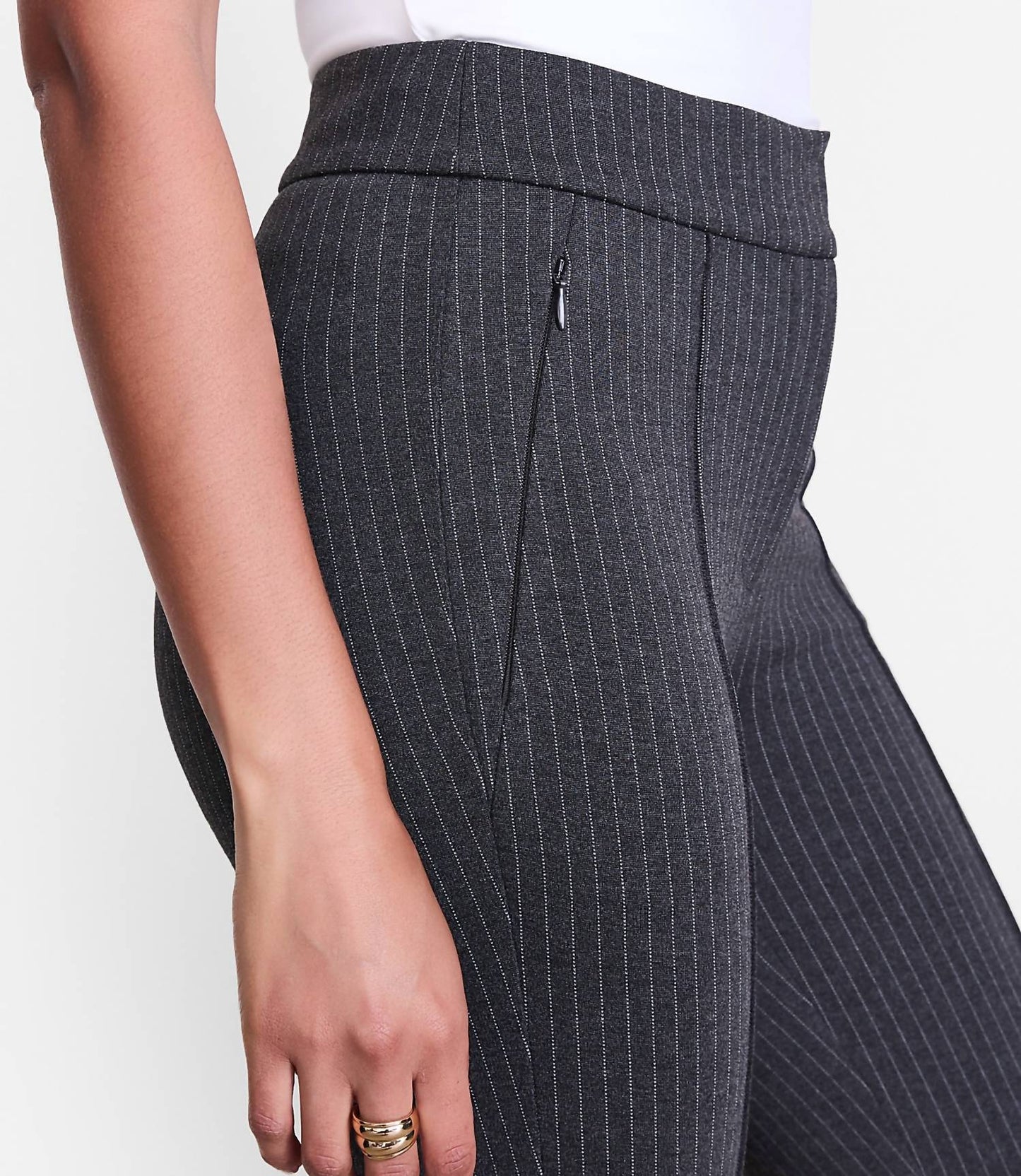 Versa Pintucked Ponte Flare Pants