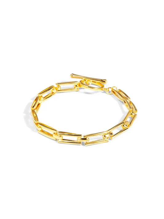 Rho - Women's Rectangle Chain Toggle Bracelet - Rack Hunt