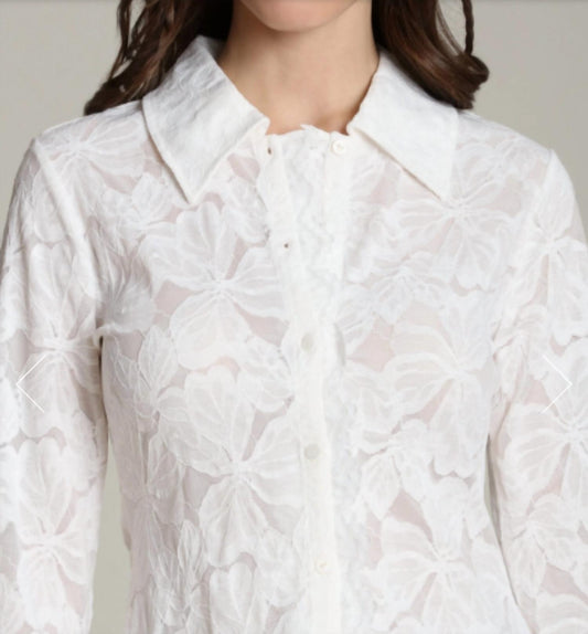 Lace Tie Cuff Shirt
