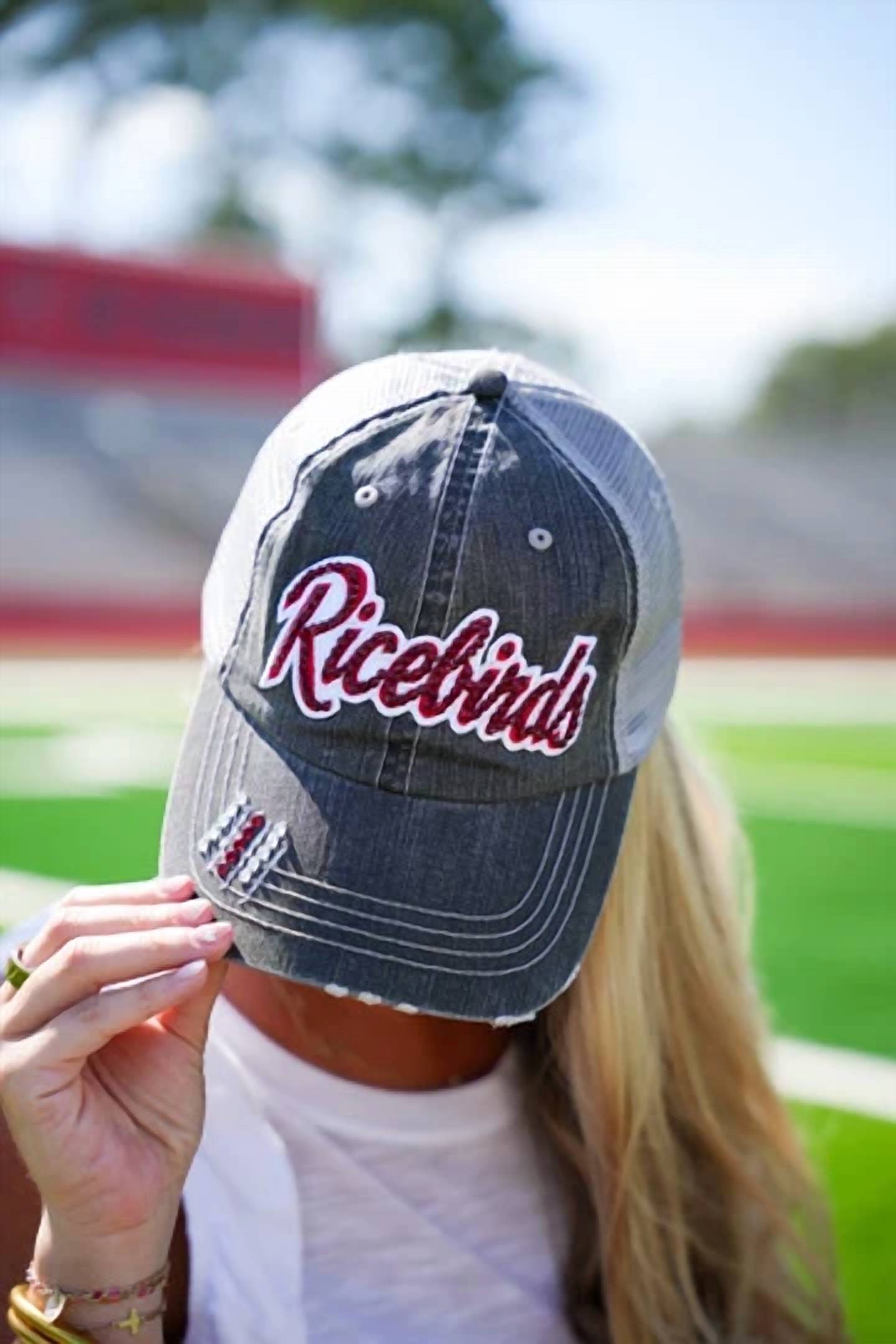 Ricebird Rhinestone Cap