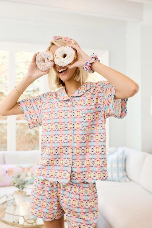 BROOKS AVENUE - Scalloped Pajama Set Short - Rack Hunt