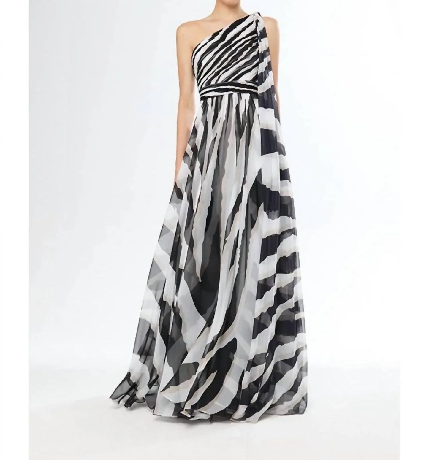 Carla Ruiz - Abito Lungo One-shoulder Maxi Dress - Rack Hunt
