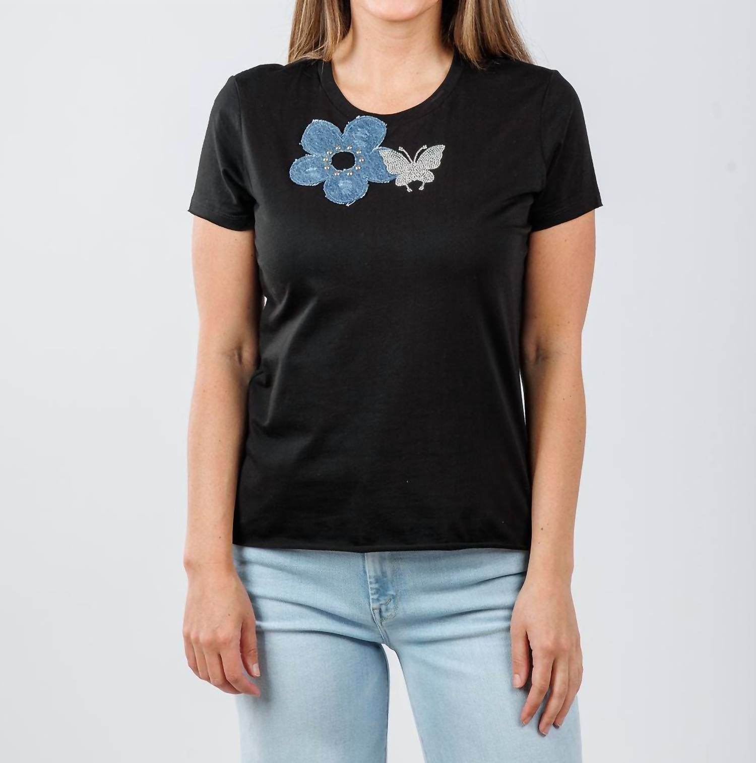 Suzy T - Darly Flower Butterflies Top - Rack Hunt