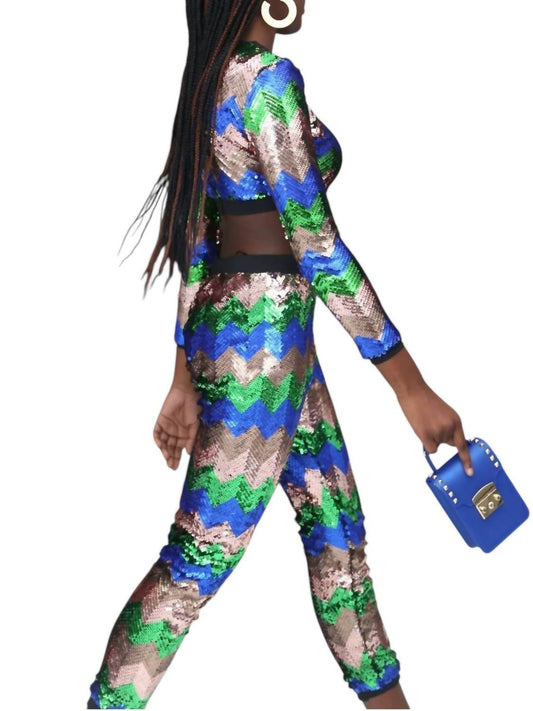 Genuine - Sequin Delight Pant Set - Rack Hunt -