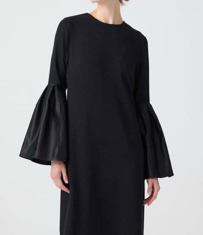 Taffeta Sleeve Detailed Maxi Dress