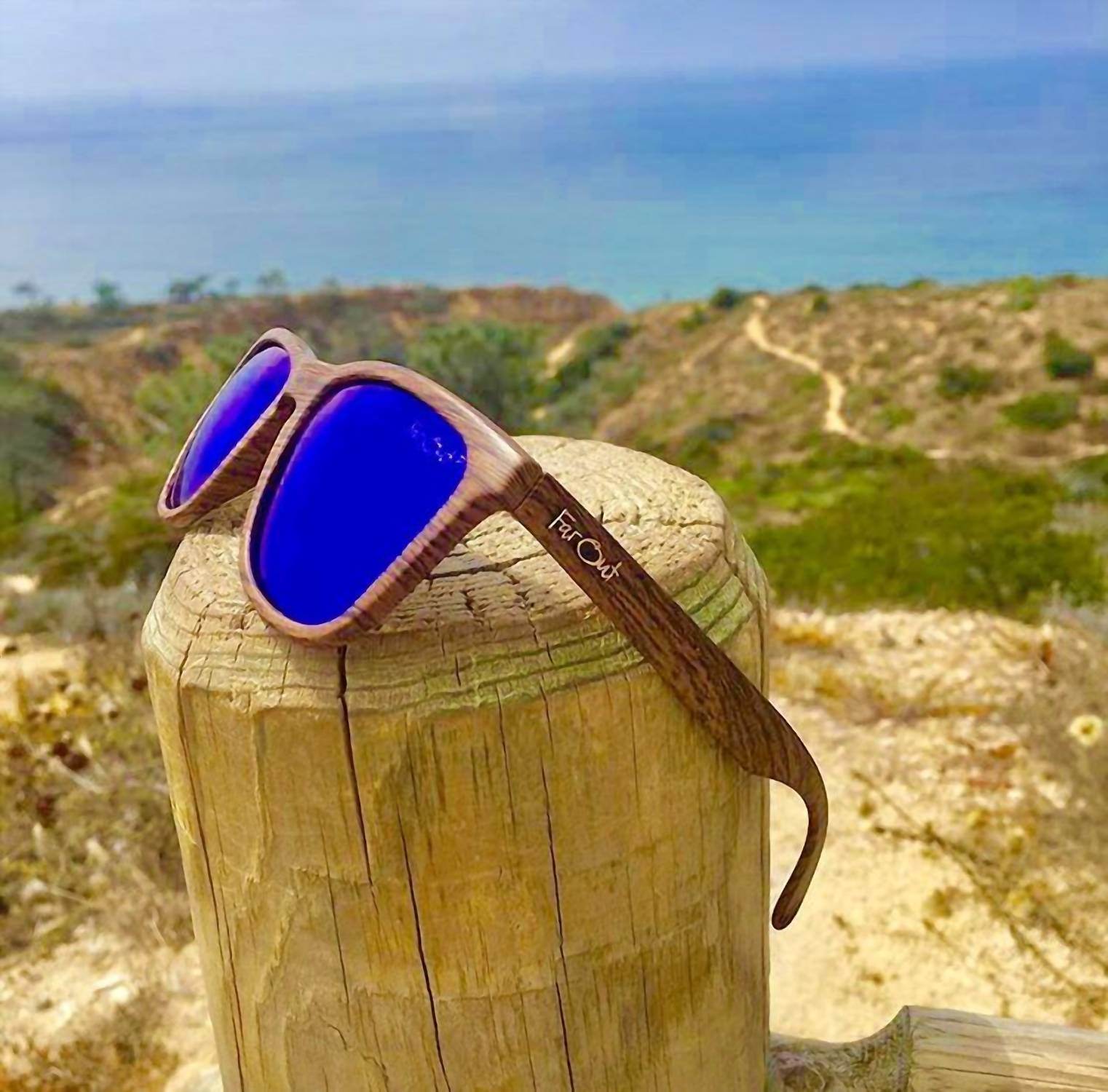 Far Out Sunglasses - Polarized Premiums Blue Lens - Rack Hunt