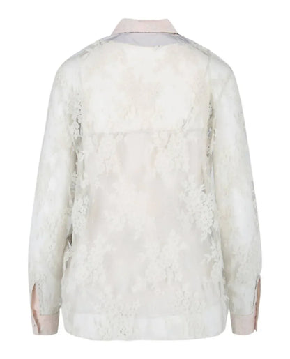 Bottega Veneta - Women's Lace Patterned Blouse - Rack Hunt