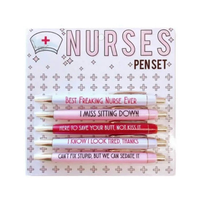 Fun Club - Funny Nurse Pen Set 5-pack - Rack Hunt