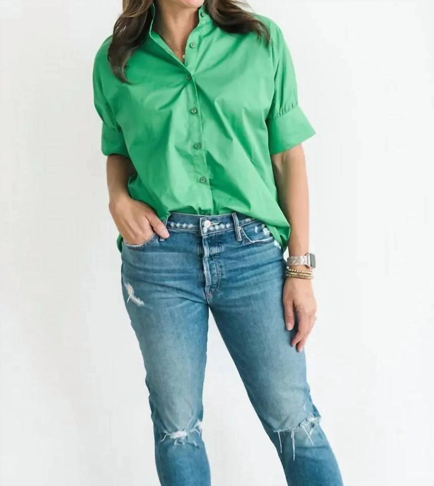 Heidi Houston - Short Sleeve Ruffle Shirt - Rack Hunt