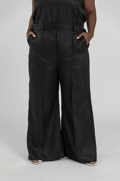 Little Luxuries Linen Wide Leg Pants - Plus