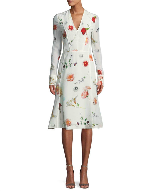 Narciso Rodriguez - Floral Print Silk Dress - Rack Hunt -