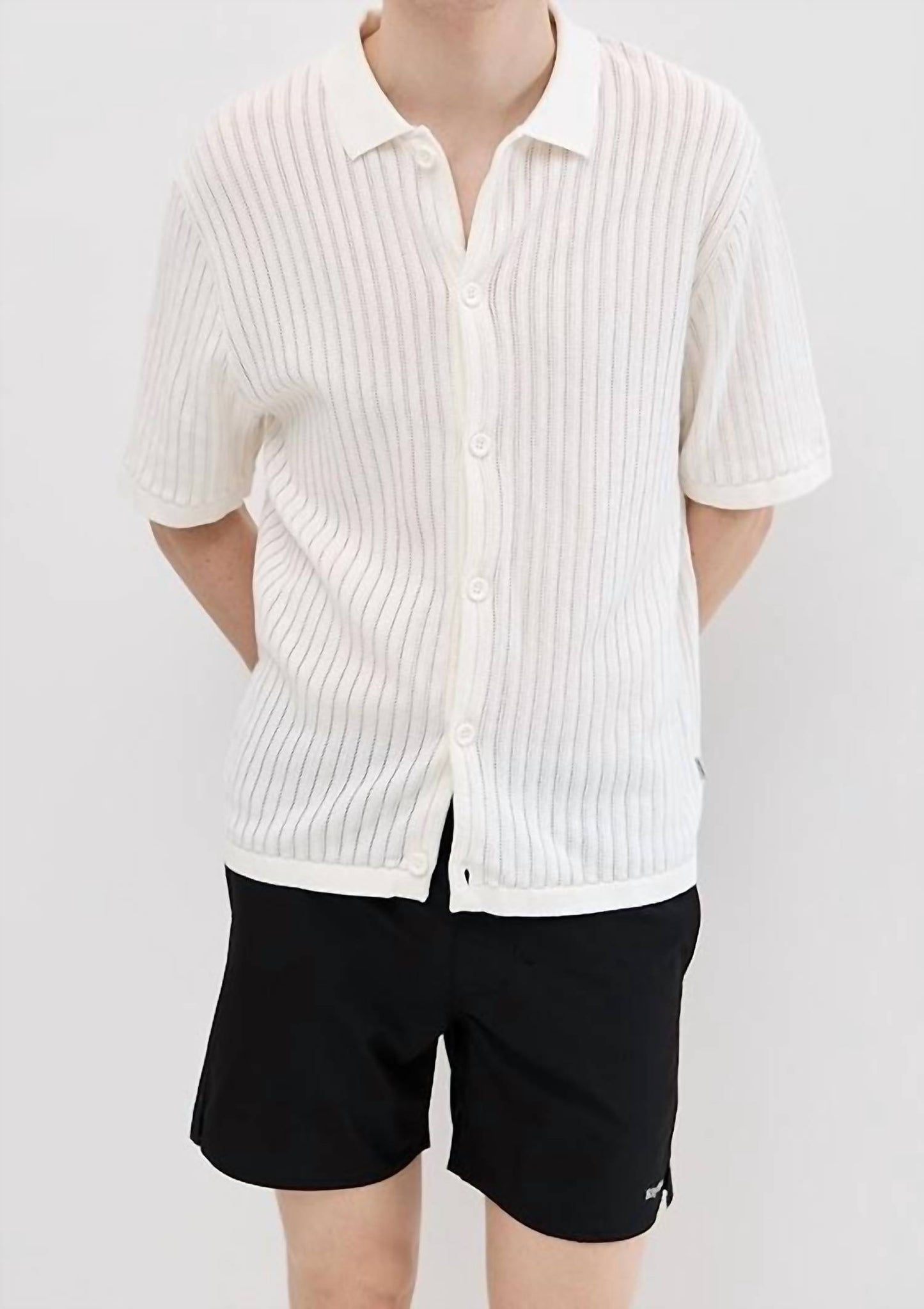 Knit Button Down Polo