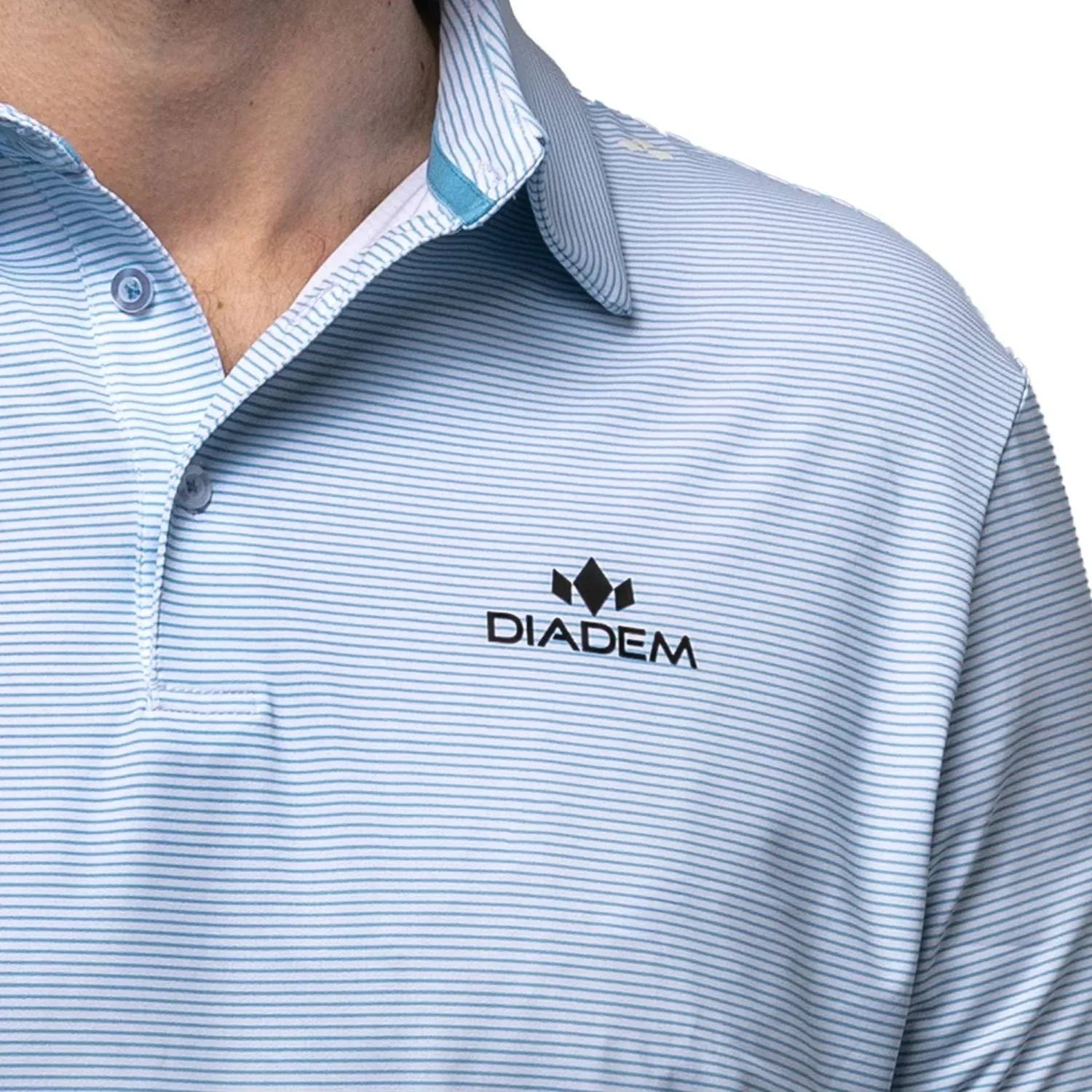 Diadem Sports - Scales Weekender Striped Polo - side view - Rack Hunt