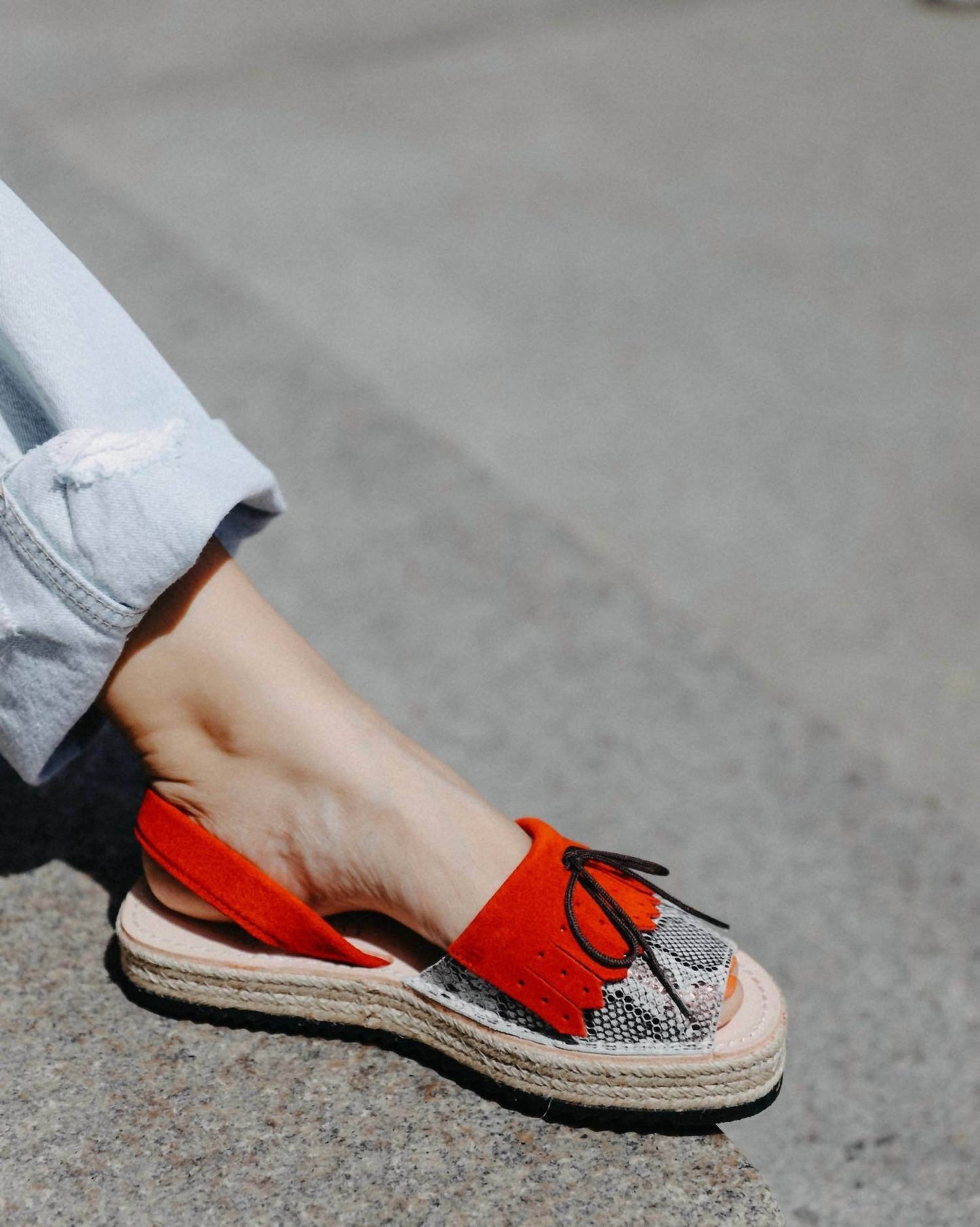 Numa by Spanians - Women's Fringes Wedge Sandal Narrow - Rack Hunt -