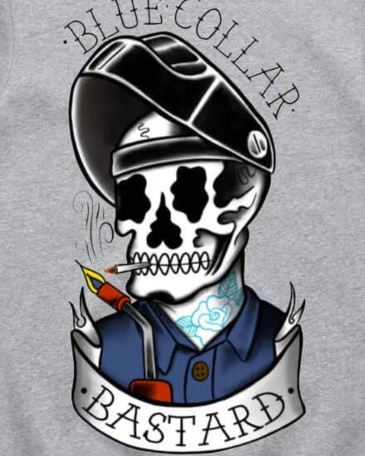 Men's Blue Collar Bastard Crewneck Top
