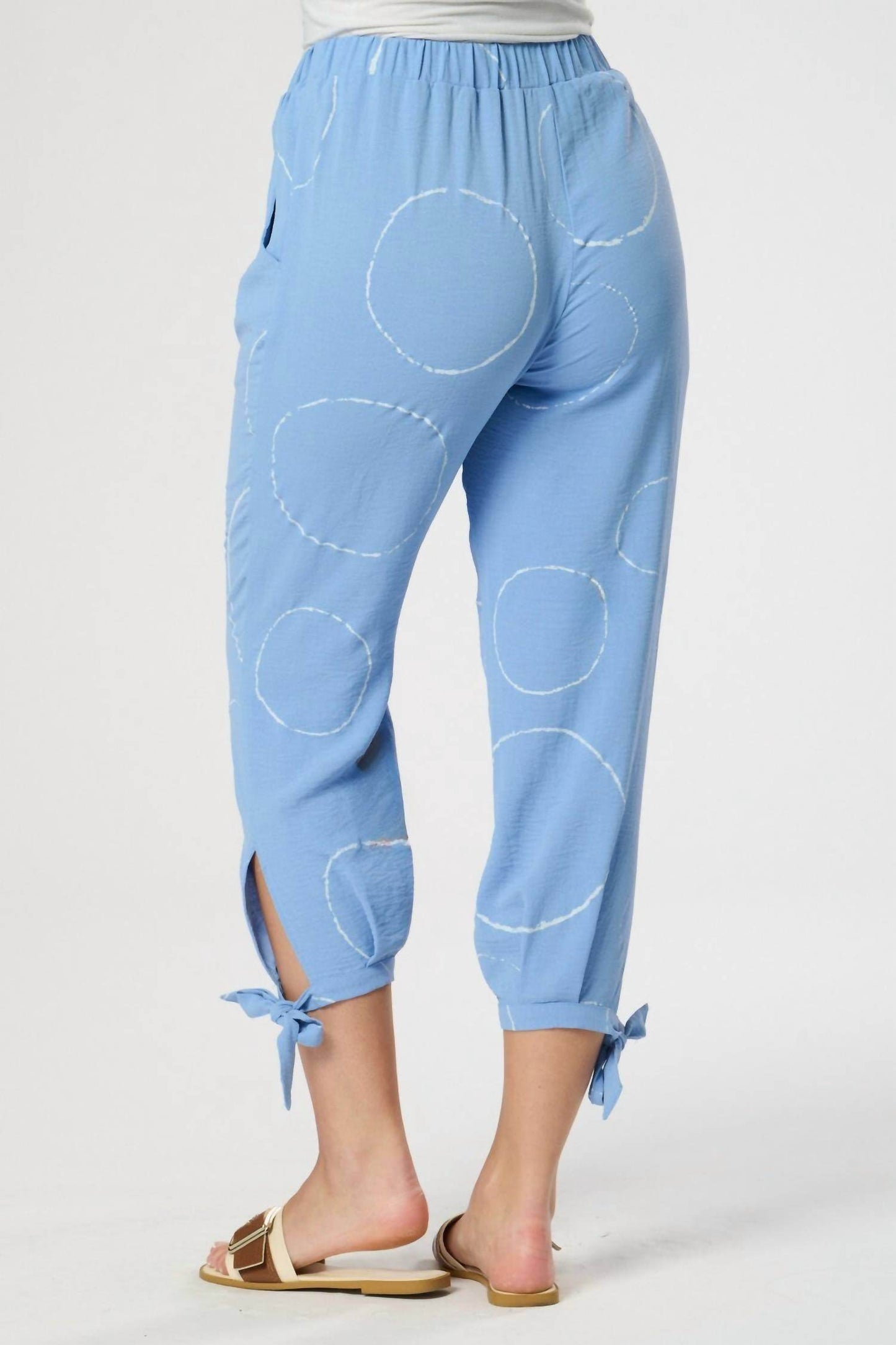 Saloos - Three Quarter With Cuff Tie Accent Trousers - Rack Hunt -