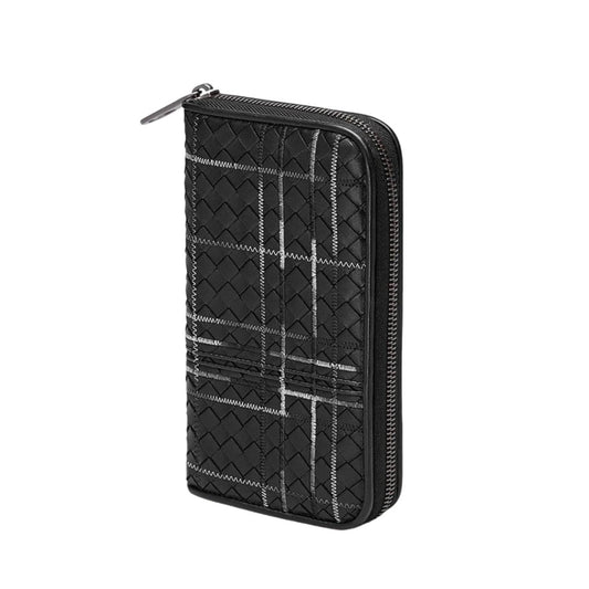 Men's Metropolis Intrecciato Leather Continental Zip Wallet