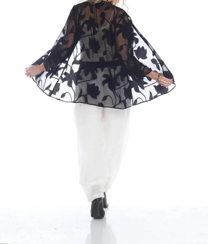 ARIAS - Floral Open-front Kimono Cardigan - Rack Hunt