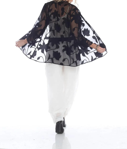 ARIAS - Floral Open-front Kimono Cardigan - Rack Hunt