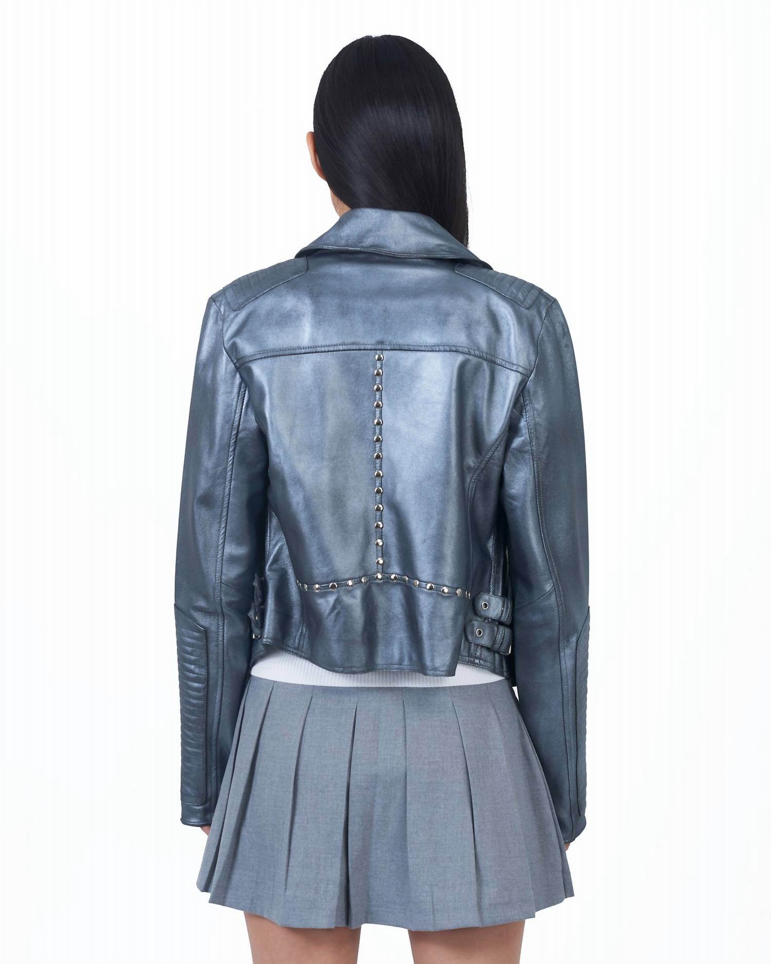 JKT NYC - Harley Metallic Leather Jacket - Rack Hunt