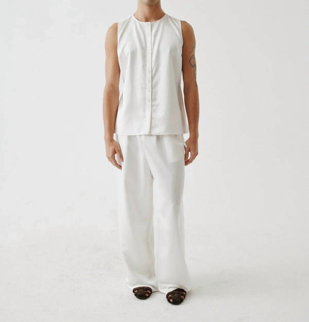 SATIN LINEN TUNIC