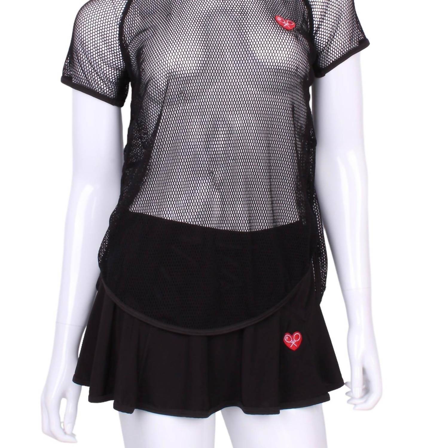 Love Love Tennis - Women's Tie Back Short Sleeve Tee - Rack Hunt -