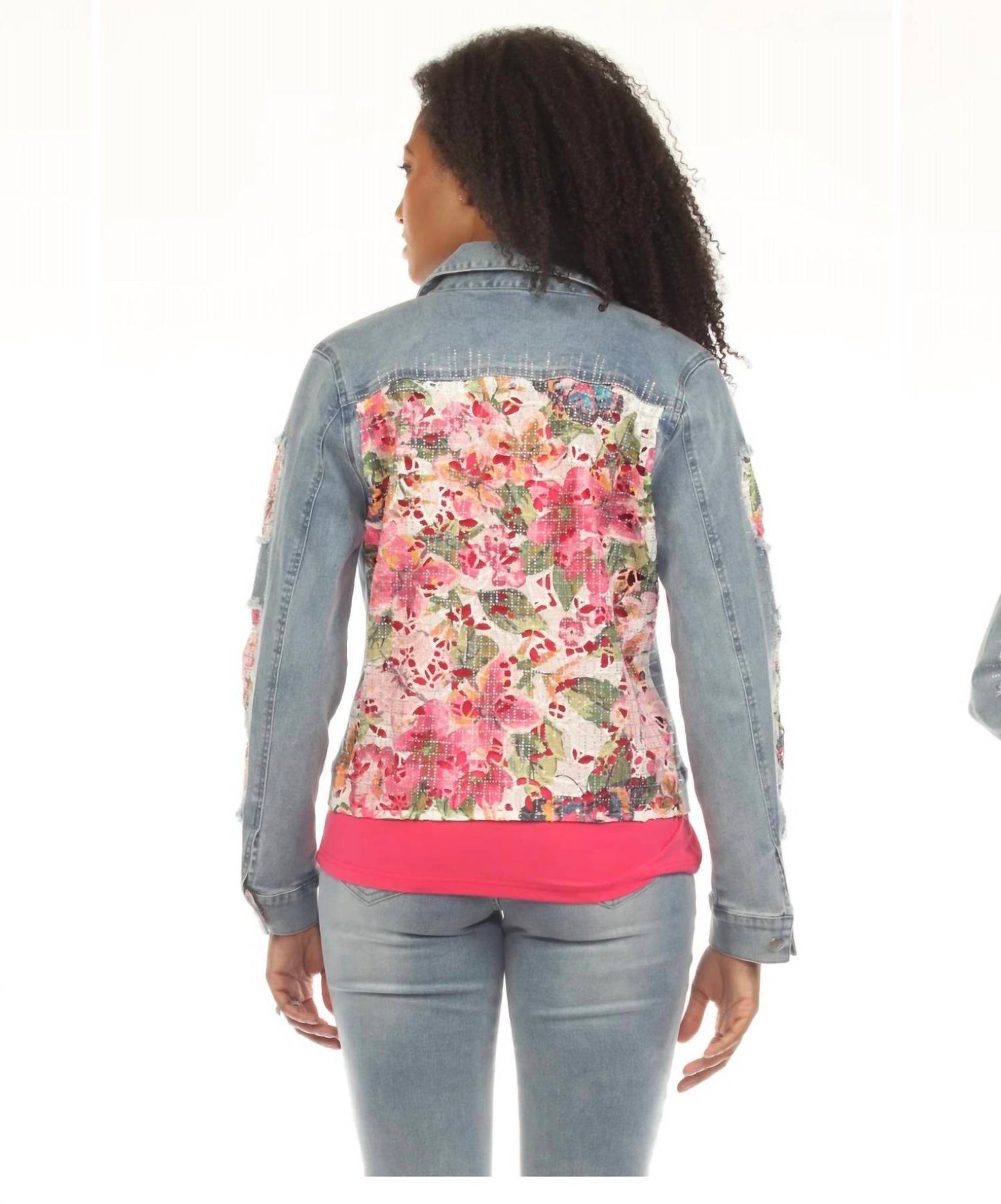 diana denim floral jacket
