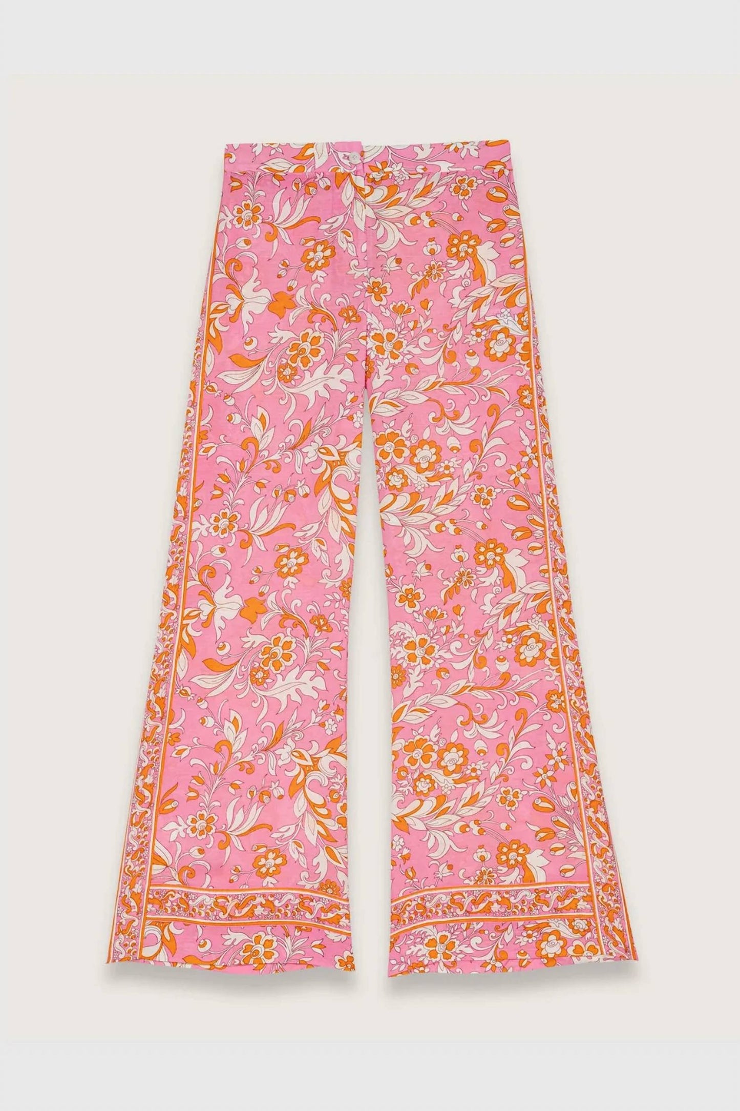 Patterned Linen Trousers