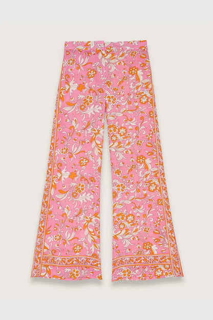 Patterned Linen Trousers