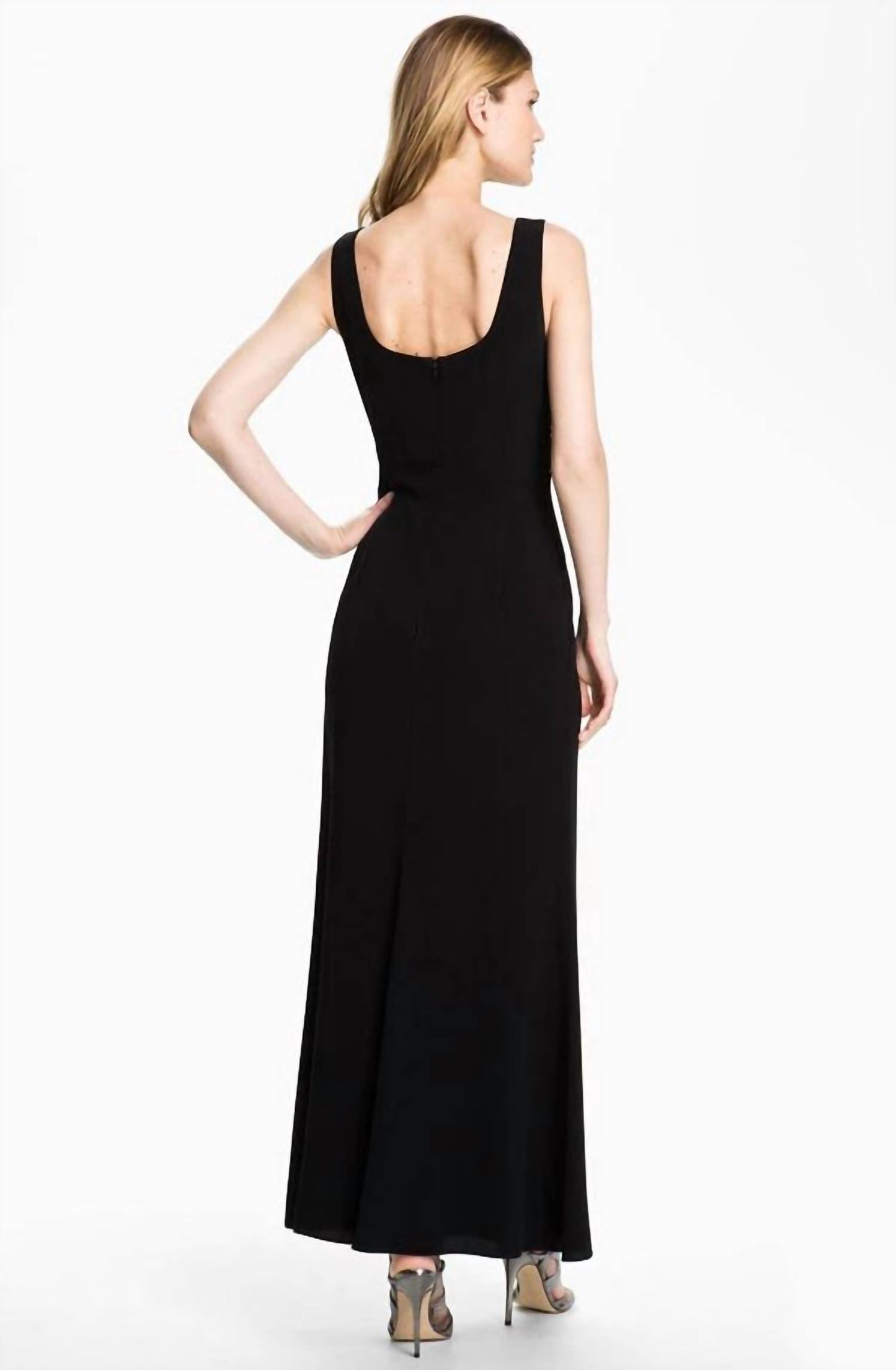 Beaded V-neck Evening Gown With Matching Bolero