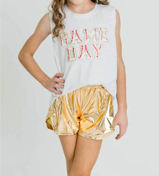 Belle Cher - Kid's Game Day Sequined Chenille Tank Top - Rack Hunt -