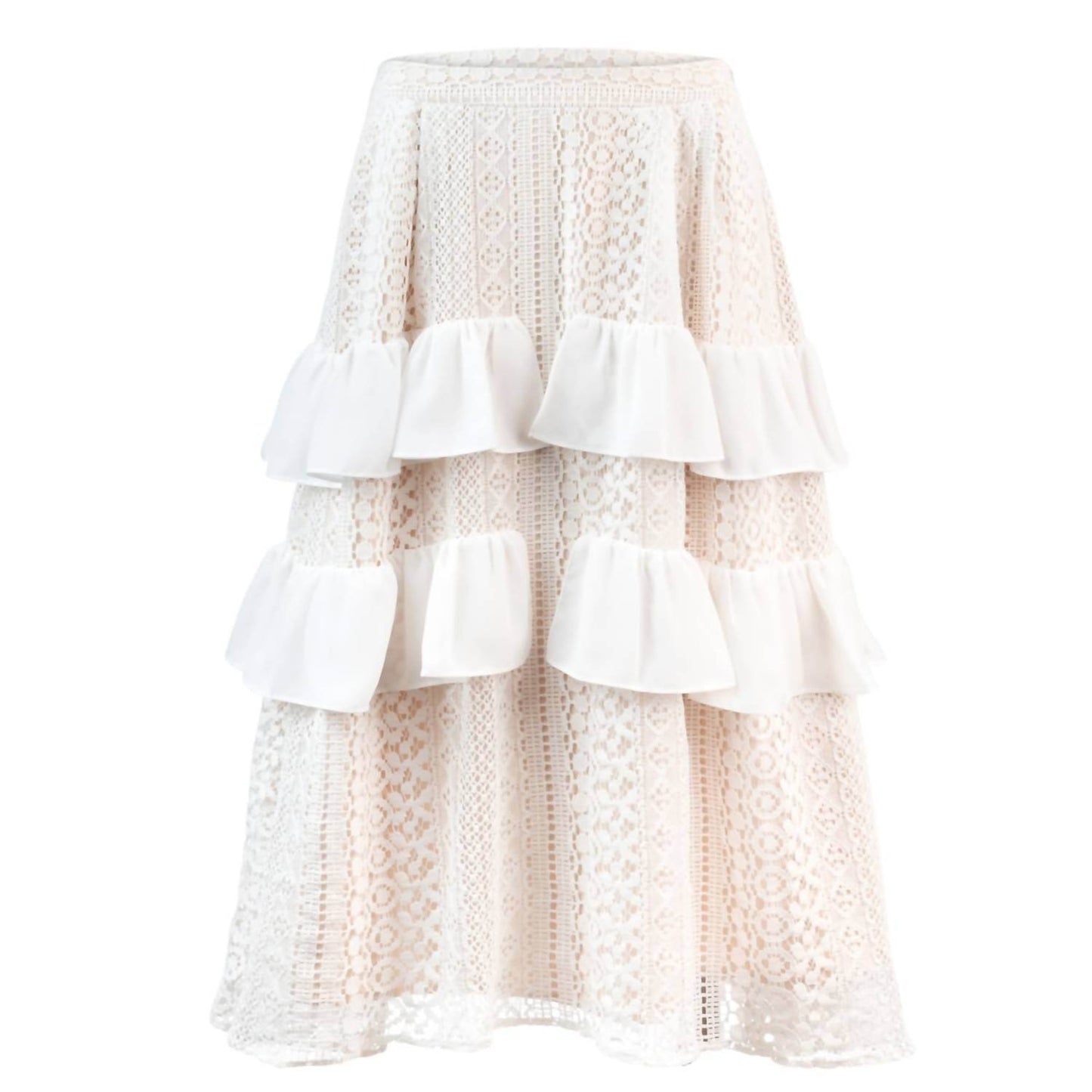 Esteem Couture - Adele Layered Eyelet Lace Skirt - Rack Hunt -