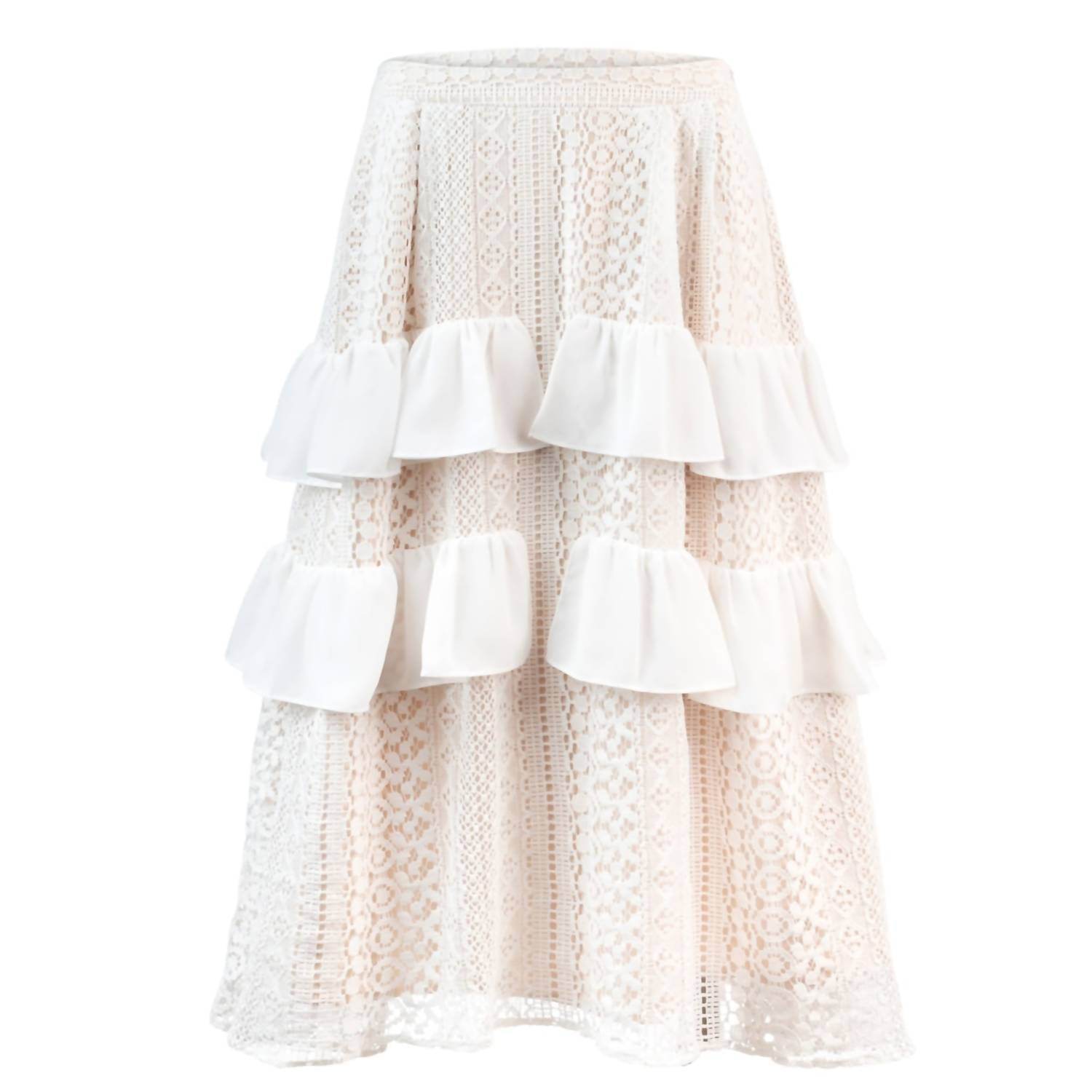 Esteem Couture - Adele Layered Eyelet Lace Skirt - Rack Hunt -