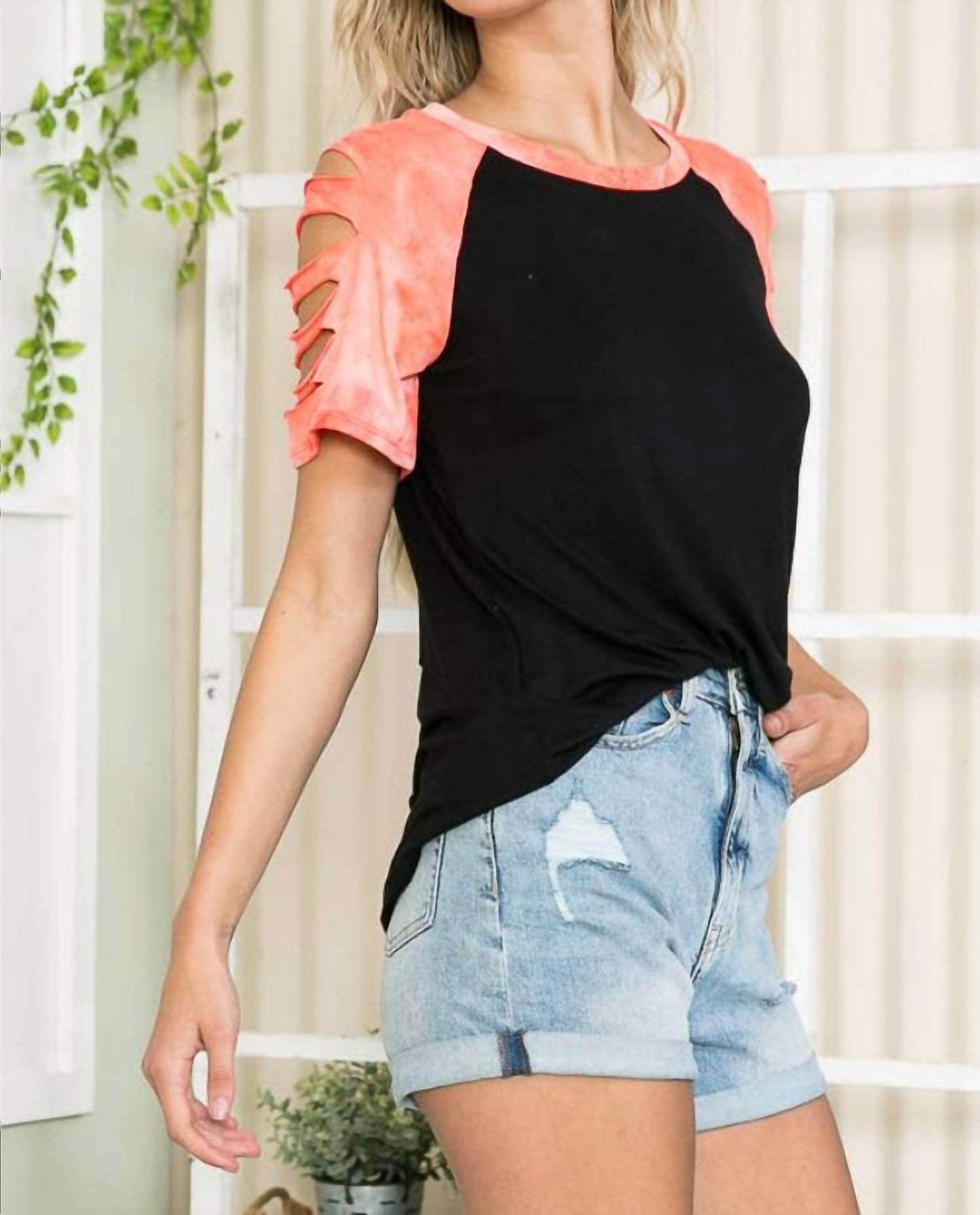 Magic Fit - Cutout Top With Tie-dye - Rack Hunt