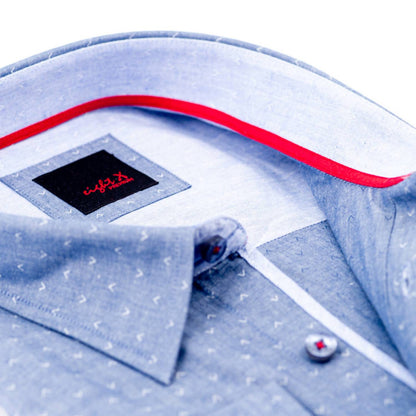 Men's Button Down Jacquard Shirt With Trim