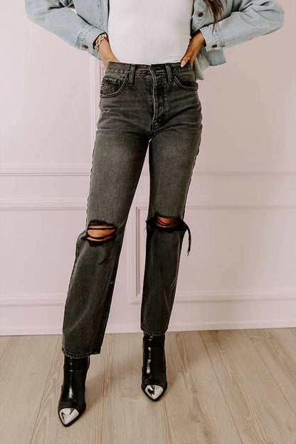 Jackson High Waist Distressed Jeans