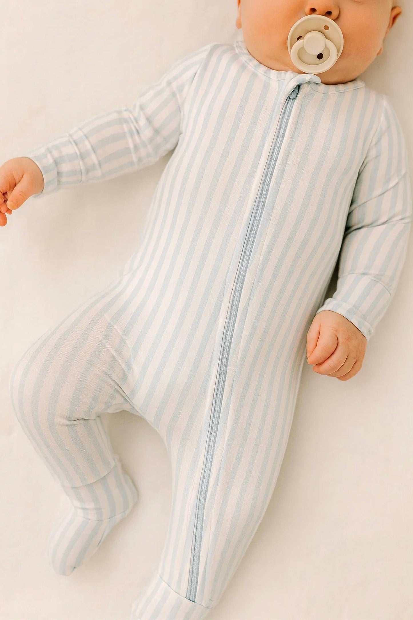 Kids Striped 2-way Zip Romper