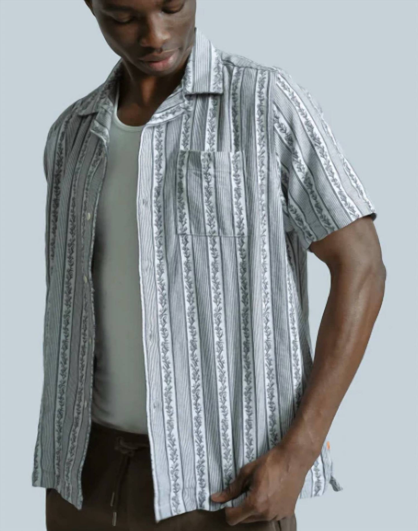 Selleck Stripe Floral Shirt