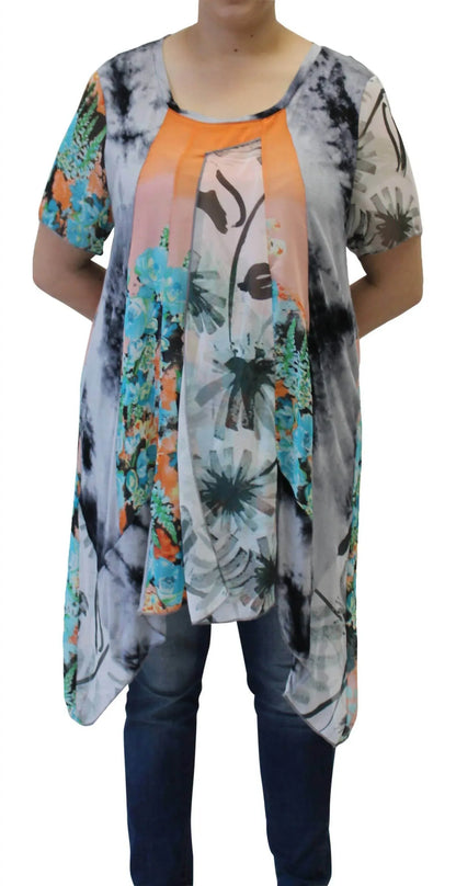 LV Collection - Patchwork Long Tunic Top - Rack Hunt